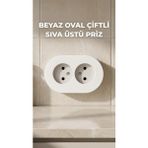 Sb Shopping Beyaz Ikili Topraklı Priz Duvar Tipi Tasarım