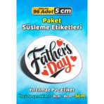 Sb Store Babalar Günü Ambalaj Hediye Paket Süsleme Etiketi Model 107 - 96 Adet 5cm - Çok Renkli - 5 cm - Pvc Etilket