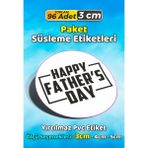 Sb Store Babalar Günü Ambalaj Hediye Paket Süsleme Etiketi Model 121 - 96 Adet 3cm - Çok Renkli - 3 cm - Pvc Etilket