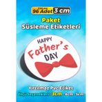 Sb Store Babalar Günü Ambalaj Hediye Paket Süsleme Etiketi Model 33 - 96 Adet 3cm - Çok Renkli - 3 cm - Pvc Etilket