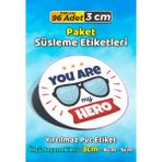Sb Store Babalar Günü Ambalaj Hediye Paket Süsleme Etiketi Model 92 - 96 Adet 3cm - Çok Renkli - 3 cm - Pvc Etilket