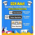 Sb Store Beşiktaş Okul Kreş İsim Etiketi Kalem Defter Özel İsim Yazılabilen Etiket Seti Model 28 - 224 Adet