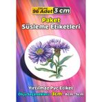 Sb Store Çiçek Temalı Ambalaj Hediye Paket Süsleme Etiketi Model 331 - 96 Adet 3cm - Çok Renkli - 3 cm - Pvc Etilket