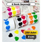 Sb Store Kalp Kesim Pembe Renkli Çok Amaçlı Etiket 5 cm 250 Adet