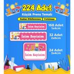 Sb Store Küçük Prens Okul Kreş Etiketi Kalem Defter Özel İsim Yazılabilen Etiket Seti Model 77 (224 Adet)