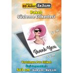 Sb Store Moda Kozmetik Ambalaj Hediye Paket Süsleme Etiketi Model 158 - 95 Adet 5cm - Çok Renkli - 5 cm - Pvc Etiket