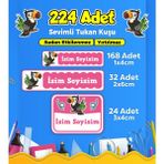 Sb Store Okul Kreş Etiketi Kalem Defter Özel İsim Yazılabilen Etiket Seti Model 104 (224 Adet)