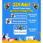 Sb Store Okul Kreş Etiketi Kalem Defter Özel İsim Yazılabilen Etiket Seti Model 105 (224 Adet)