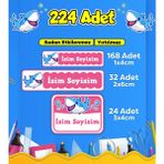 Sb Store Okul Kreş Etiketi Kalem Defter Özel İsim Yazılabilen Etiket Seti Model 108 (224 Adet)