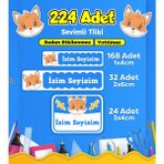Sb Store Okul Kreş Etiketi Kalem Defter Özel İsim Yazılabilen Etiket Seti Model 115 (224 Adet)