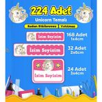 Sb Store Okul Kreş Etiketi Kalem Defter Özel Isim Yazılabilen Etiket Seti Model 121 - 224 Adet