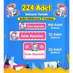Sb Store Okul Kreş Etiketi Kalem Defter Özel Isim Yazılabilen Etiket Seti Model 124 - 224 Adet