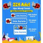 Sb Store Okul Kreş Etiketi Kalem Defter Özel Isim Yazılabilen Etiket Seti Model 131 - 224 Adet