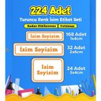 Sb Store Okul Kreş Etiketi Kalem Defter Özel Isim Yazılabilen Etiket Seti Model 163 - 224 Adet