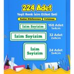 Sb Store Okul Kreş Etiketi Kalem Defter Özel Isim Yazılabilen Etiket Seti Model 164 - 224 Adet