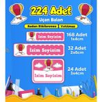 Sb Store Okul Kreş Etiketi Kalem Defter Özel Isim Yazılabilen Etiket Seti Model 178 - 224 Adet