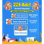 Sb Store Okul Kreş Etiketi Kalem Defter Özel Isim Yazılabilen Etiket Seti Model 181 - 224 Adet