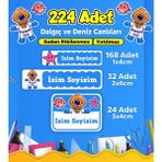 Sb Store Okul Kreş Etiketi Kalem Defter Özel Isim Yazılabilen Etiket Seti Model 205 - 224 Adet