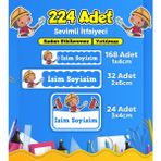 Sb Store Okul Kreş Etiketi Kalem Defter Özel Isim Yazılabilen Etiket Seti Model 206 - 224 Adet
