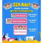 Sb Store Okul Kreş Etiketi Kalem Defter Özel Isim Yazılabilen Etiket Seti Model 221 - 224 Adet