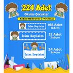Sb Store Okul Kreş Etiketi Kalem Defter Özel Isim Yazılabilen Etiket Seti Model 226 - 224 Adet