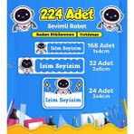 Sb Store Okul Kreş Etiketi Kalem Defter Özel Isim Yazılabilen Etiket Seti Model 229 - 224 Adet