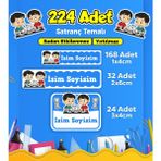 Sb Store Okul Kreş Etiketi Kalem Defter Özel Isim Yazılabilen Etiket Seti Model 231 - 224 Adet
