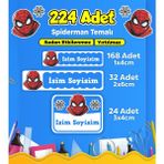 Sb Store Okul Kreş Etiketi Kalem Defter Özel Isim Yazılabilen Etiket Seti Model 234 - 224 Adet