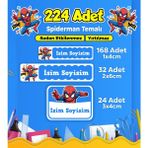 Sb Store Okul Kreş Etiketi Kalem Defter Özel Isim Yazılabilen Etiket Seti Model 235 - 224 Adet