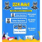 Sb Store Okul Kreş Etiketi Kalem Defter Özel Isim Yazılabilen Etiket Seti Model 237 - 224 Adet