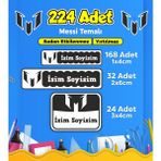 Sb Store Okul Kreş Etiketi Kalem Defter Özel İsim Yazılabilen Etiket Seti Model 97 (224 Adet)