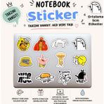Sb Store Renkli Sticker Notebook Tablet Etiketi Model 13 - Çok Renkli