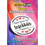 Sb Store Siparişiniz Için Teşekkür Ederiz Paket Süsleme Etiketi Model 48 - 96 Adet 5cm - Çok Renkli - 5 cm - Pvc Etilket