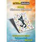 Sb Store Teşekkür Etiketi Thank You Ambalaj Hediye Süsleme Etiketi Model 120 - 95 Adet 8cm - Çok Renkli - 8 cm - Pvc Etiket