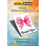 Sb Store Teşekkür Etiketi Thank You Ambalaj Hediye Süsleme Etiketi Model 123 - 95 Adet 5cm - Çok Renkli - 5 cm - Pvc Etiket