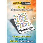 Sb Store Teşekkür Etiketi Thank You Ambalaj Hediye Süsleme Etiketi Model 131 - 95 Adet 5cm - Çok Renkli - 5 cm - Pvc Etiket