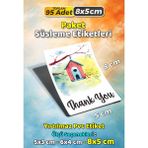 Sb Store Teşekkür Etiketi Thank You Ambalaj Hediye Süsleme Etiketi Model 135 - 95 Adet 8cm - Çok Renkli - 8 cm - Pvc Etiket
