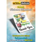 Sb Store Teşekkür Etiketi Thank You Ambalaj Hediye Süsleme Etiketi Model 136 - 95 Adet 8cm - Çok Renkli - 8 cm - Pvc Etiket