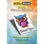 Sb Store Teşekkür Etiketi Thank You Ambalaj Hediye Süsleme Etiketi Model 137 - 95 Adet 6cm - Çok Renkli - 6 cm - Pvc Etiket