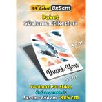 Sb Store Teşekkür Etiketi Thank You Ambalaj Hediye Süsleme Etiketi Model 171 - 95 Adet 8cm - Çok Renkli - 8 cm - Pvc Etiket