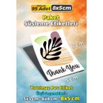 Sb Store Teşekkür Etiketi Thank You Ambalaj Hediye Süsleme Etiketi Model 177 - 95 Adet 8cm - Çok Renkli - 8 cm - Pvc Etiket