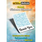 Sb Store Teşekkür Etiketi Thank You Ambalaj Hediye Süsleme Etiketi Model 180 - 95 Adet 8cm - Çok Renkli - 8 cm - Pvc Etiket