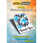 Sb Store Teşekkür Etiketi Thank You Ambalaj Hediye Süsleme Etiketi Model 181 - 95 Adet 8cm - Çok Renkli - 8 cm - Pvc Etiket