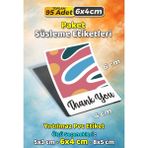 Sb Store Teşekkür Etiketi Thank You Ambalaj Hediye Süsleme Etiketi Model 186 - 95 Adet 6cm - Çok Renkli - 6 cm - Pvc Etiket