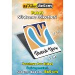 Sb Store Teşekkür Etiketi Thank You Ambalaj Hediye Süsleme Etiketi Model 187 - 95 Adet 8cm - Çok Renkli - 8 cm - Pvc Etiket