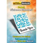 Sb Store Teşekkür Etiketi Thank You Ambalaj Hediye Süsleme Etiketi Model 189 - 95 Adet 6cm - Çok Renkli - 6 cm - Pvc Etiket