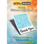 Sb Store Teşekkür Etiketi Thank You Ambalaj Hediye Süsleme Etiketi Model 198 - 95 Adet 8cm - Çok Renkli - 8 cm - Pvc Etiket