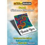 Sb Store Teşekkür Etiketi Thank You Ambalaj Hediye Süsleme Etiketi Model 199 - 95 Adet 6cm - Çok Renkli - 6 cm - Pvc Etiket