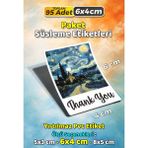 Sb Store Van Gogh Tarzı Ambalaj Hediye Süsleme Etiketi Model 1 - 95 Adet 6cm - Çok Renkli - 6 cm - Pvc Etiket