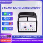 SBAID 2007-2018 Fiat Linea Için 8+128GB, 9 Inç Wifi & Carplay Destekli, Kameralı Multimedya Navigasyon Sistemi - 9 inç 8+128 GB WiFi CarPlay, kamera dahil